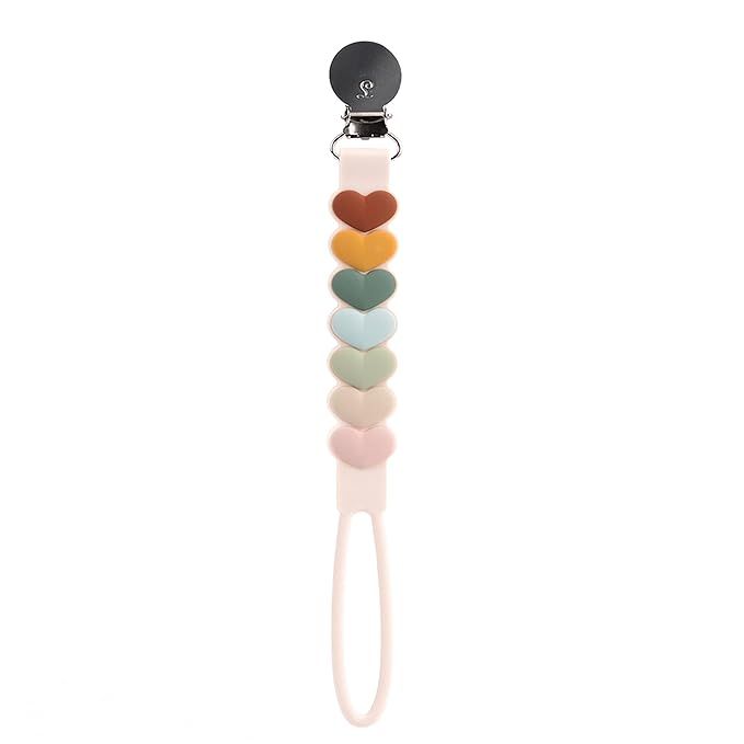 Loulou Lollipop Beadless Silicone Pacifier Clip (Sweetheart, Multi) | Amazon (US)