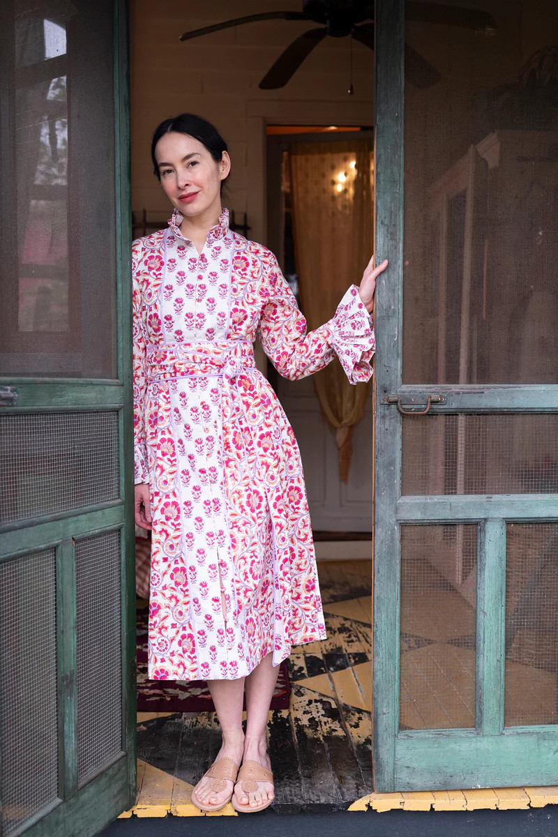 Montalcino Midi | Cassis/Lavender Victorian Frieze | SUE SARTOR