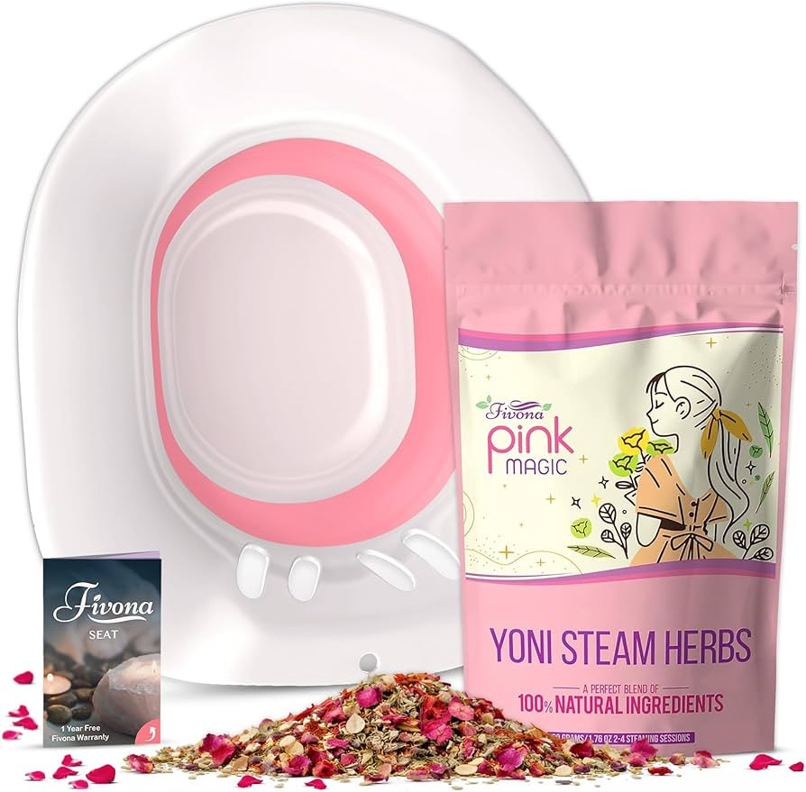 Fivona Yoni Steam Kit 2-in-1 Bundle of Steaming Seat with Pink Magic Herbs Bundle - at Home V-SPA... | Amazon (US)