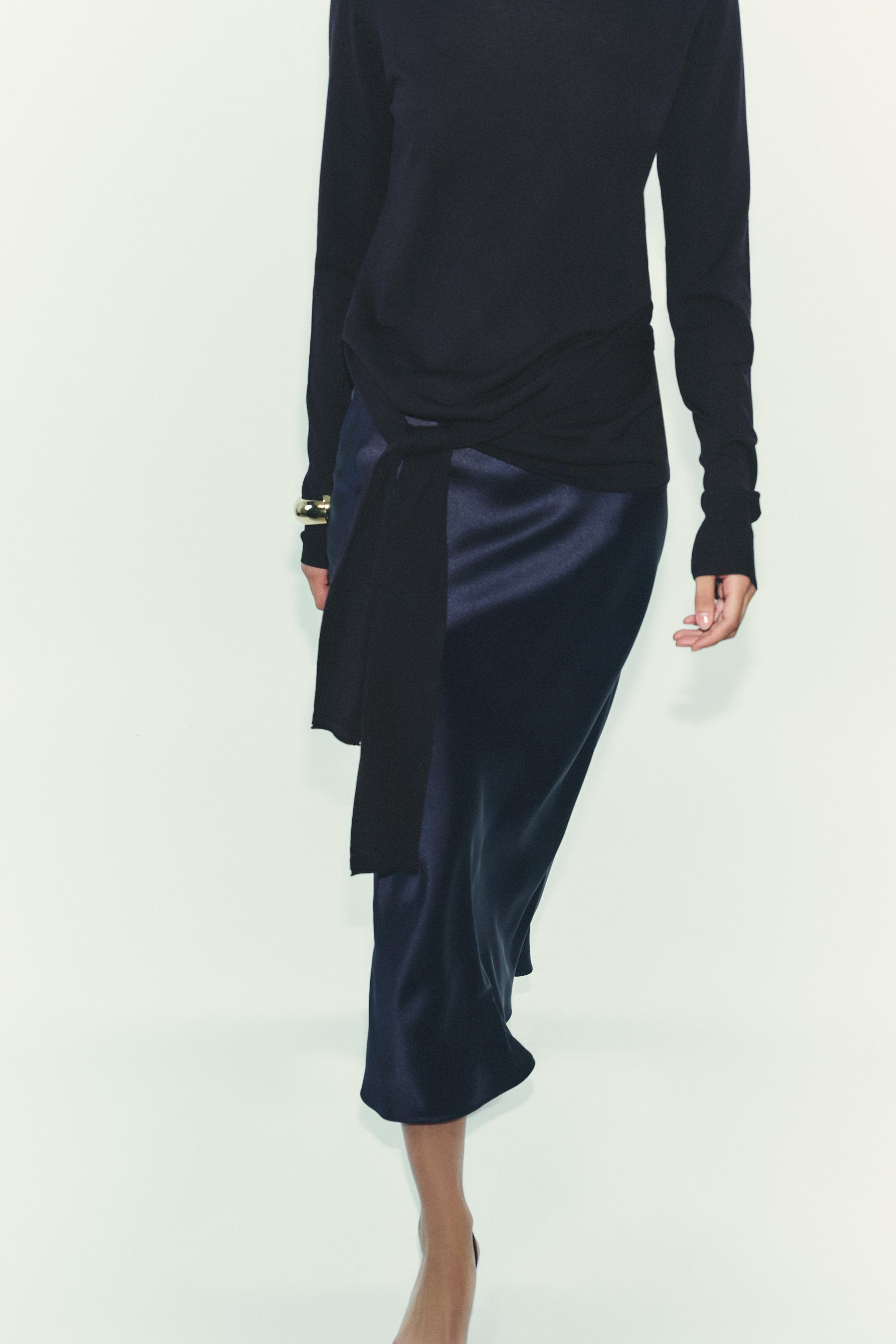 SATIN MIDI SKIRT | Zara US