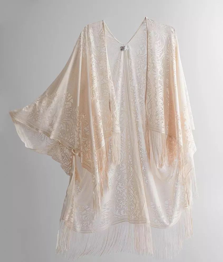 Poof Lace Fringe Kimono | Buckle