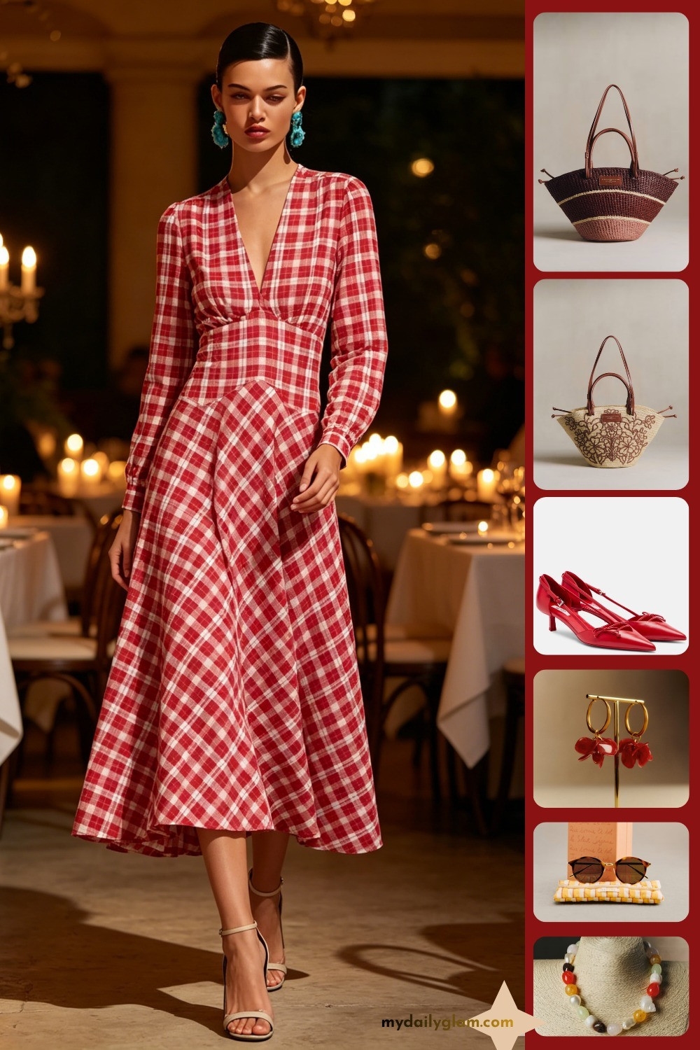 Summer Date Night Red Dress Curate + Matching Red Heels & Straw Accessories

#DateNightOutfit #RedMidiDress #RomanticDinnerStyle 

 #LTKootd #LTKOver40