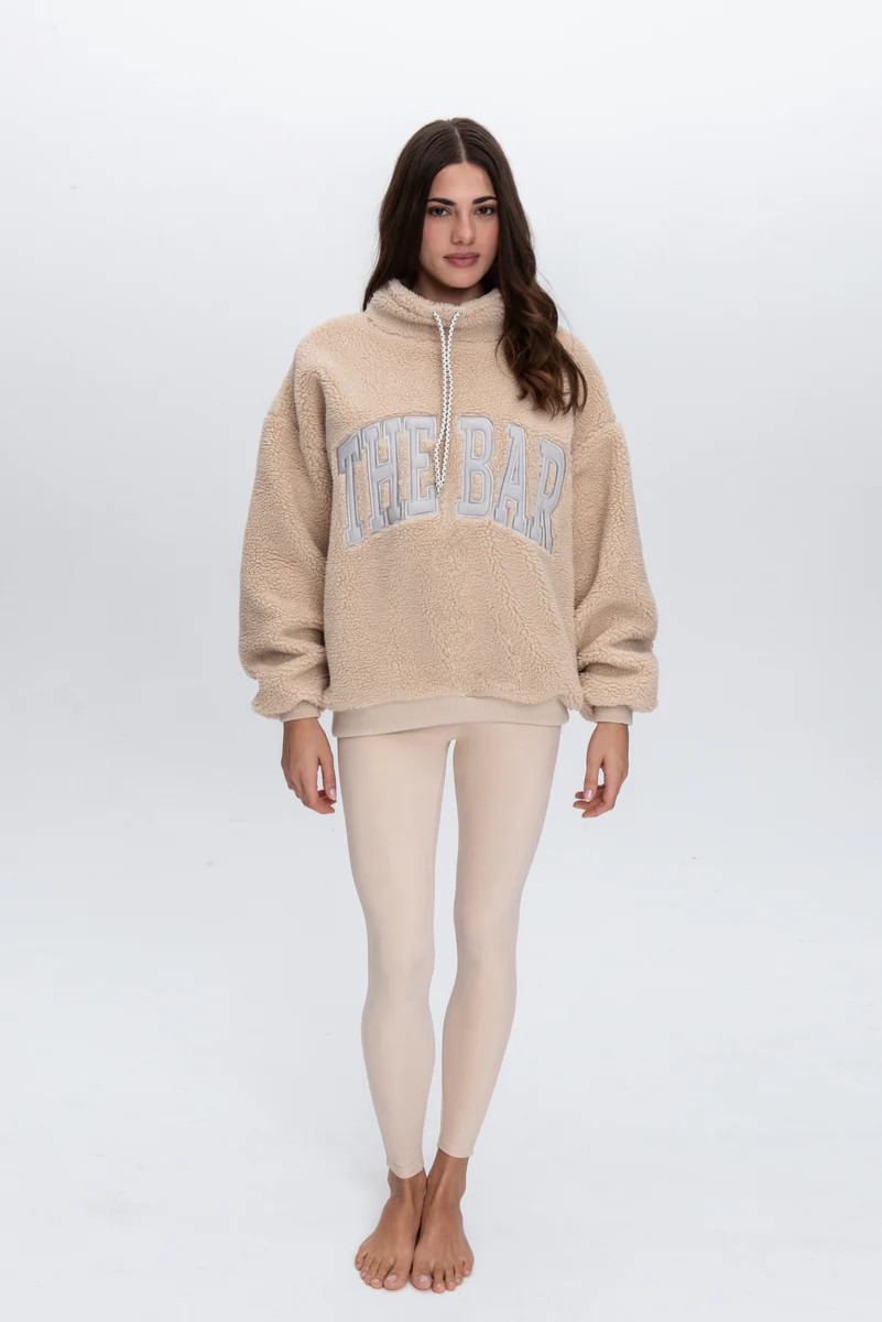 GIGI DRAWSTRING SWEATSHIRT NUDE/GREY | The Bar