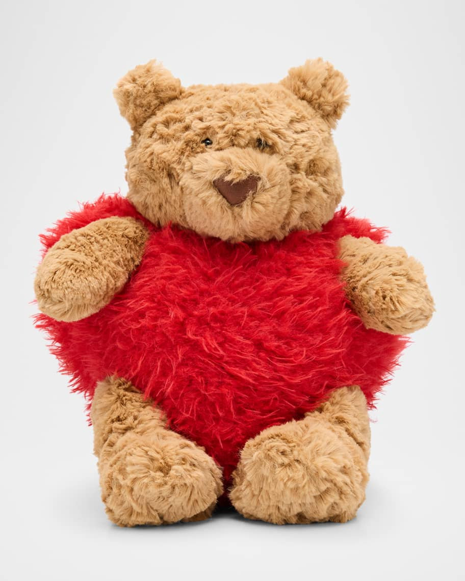 Jellycat Bartholomew Heartthrob Stuffed Teddy Bear | Neiman Marcus
