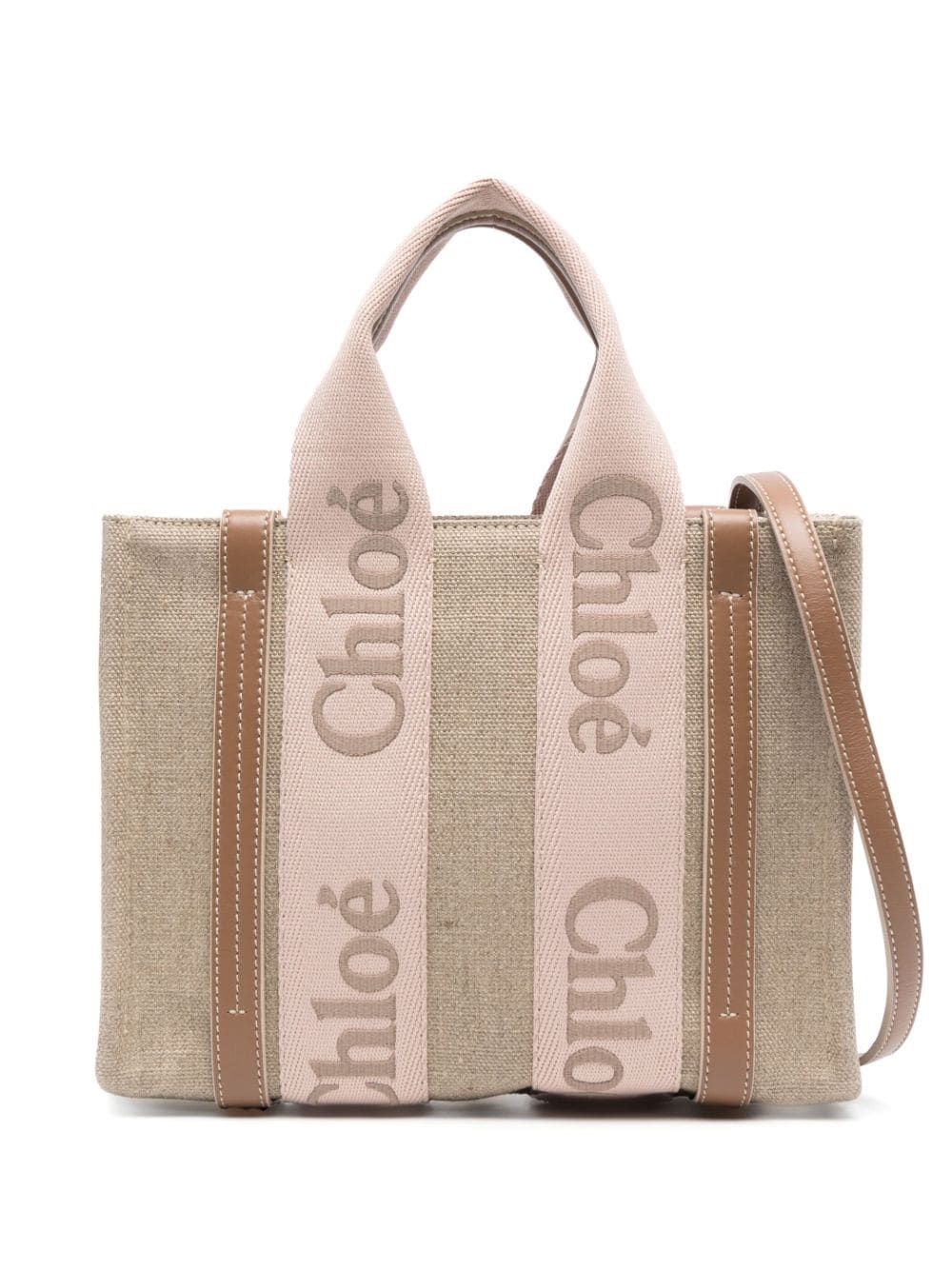 Chloé Small Woody Linen Tote Bag - Farfetch | Farfetch Global