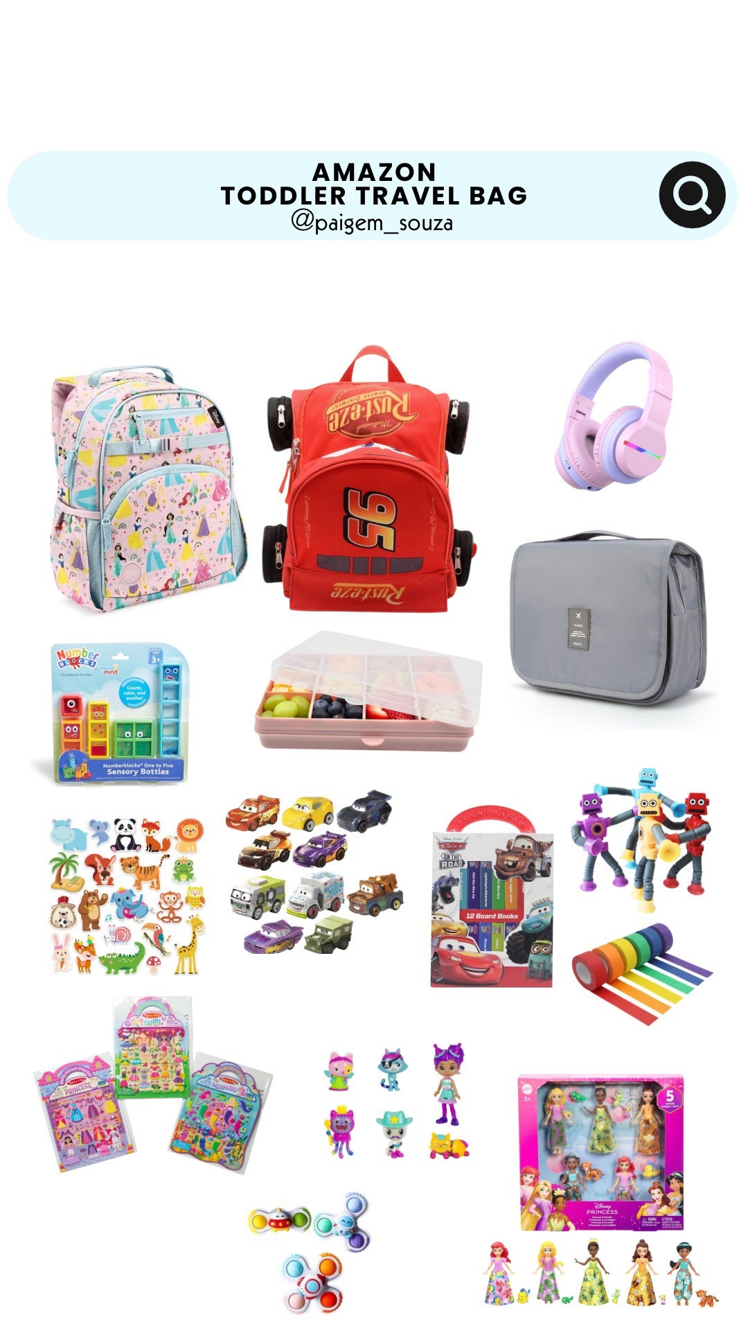 Amazon toddler travel bag 

Travel, family trip, family vacation, toddler busy bag, restaurant busy bag, carry on, kids carry on

#LTKFamily 

#LTKBaby #LTKKids