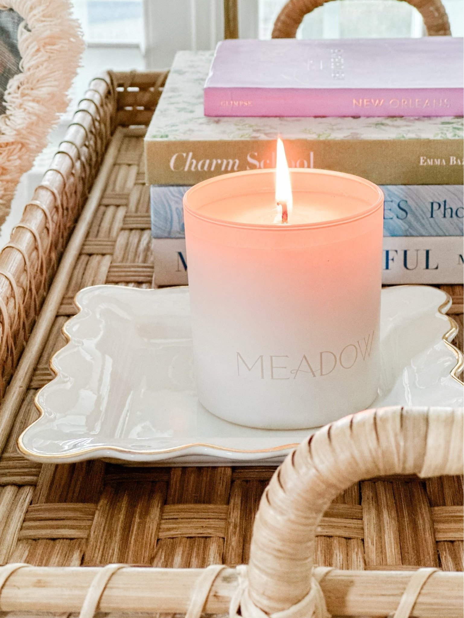 My favorite new candle with floral notes.  Notes of bergamot, jasmine, oak, and Sandalwood. Earthy and floral 
Paraben, free, sulfate free, phthalate free, formaldehyde free, made with coconut wax and essential oils  
Luxury, travel, wedding, candle

#LTKhome #LTKunder50 #LTKFind