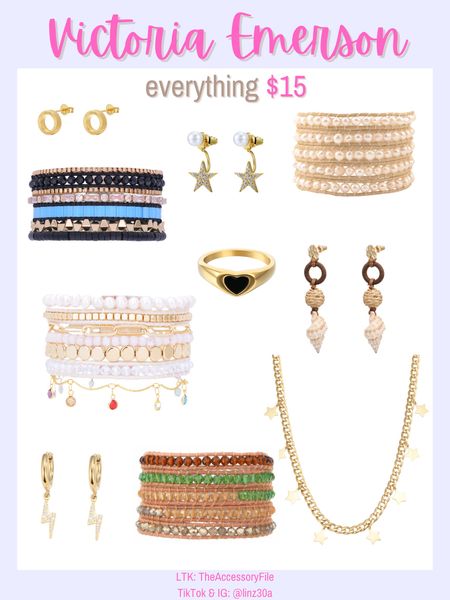 Victoria Emerson - everything $15 

Boho jewelry, costume jewelry, gifts for her, stocking stuffers, Christmas gifts, boho bracelets, wrap bracelets, freshwater pearls, gold jewelry #blushpink #winterlooks #winteroutfits #winterstyle #winterfashion #wintertrends #shacket #jacket #sale #under50 #under100 #under40 #workwear #ootd #bohochic #bohodecor #bohofashion #bohemian #contemporarystyle #modern #bohohome #modernhome #homedecor #amazonfinds #nordstrom #bestofbeauty #beautymusthaves #beautyfavorites #goldjewelry #stackingrings #toryburch #comfystyle #easyfashion #vacationstyle #goldrings #goldnecklaces #fallinspo #lipliner #lipplumper #lipstick #lipgloss #makeup #blazers #primeday #StyleYouCanTrust #giftguide #LTKRefresh #LTKSale #springoutfits #fallfavorites #LTKbacktoschool #fallfashion #vacationdresses #resortfashion #summerfashion #summerstyle #rustichomedecor #liketkit #highheels #Itkhome #Itkgifts #Itkgiftguides #springtops #summertops #Itksalealert #LTKRefresh #fedorahats #bodycondresses #sweaterdresses #bodysuits #miniskirts #midiskirts #longskirts #minidresses #mididresses #shortskirts #shortdresses #maxiskirts #maxidresses #watches #backpacks #camis #croppedcamis #croppedtops #highwaistedshorts #goldjewelry #stackingrings #toryburch #comfystyle #easyfashion #vacationstyle #goldrings #goldnecklaces #fallinspo #lipliner #lipplumper #lipstick #lipgloss #makeup #blazers #highwaistedskirts #momjeans #momshorts #capris #overalls #overallshorts #distressesshorts #distressedjeans #whiteshorts #contemporary #leggings #blackleggings #bralettes #lacebralettes #clutches #crossbodybags #competition #beachbag #halloweendecor #totebag #luggage #carryon #blazers #airpodcase #iphonecase #hairaccessories #fragrance #candles #perfume #jewelry #earrings #studearrings #hoopearrings #simplestyle #aestheticstyle #designerdupes #luxurystyle #bohofall #strawbags #strawhats #kitchenfinds #amazonfavorites #bohodecor #aesthetics 

#LTKHoliday #LTKunder50 #LTKsalealert