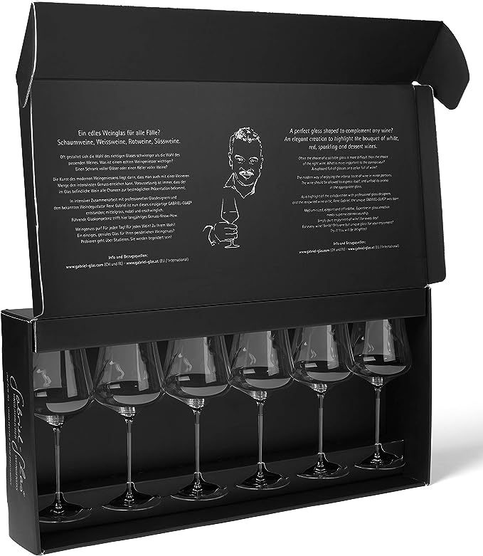 Gabriel-Glas - Set of 6 - Austrian Crystal Wine Glass - "StandArt" Edition | Amazon (US)