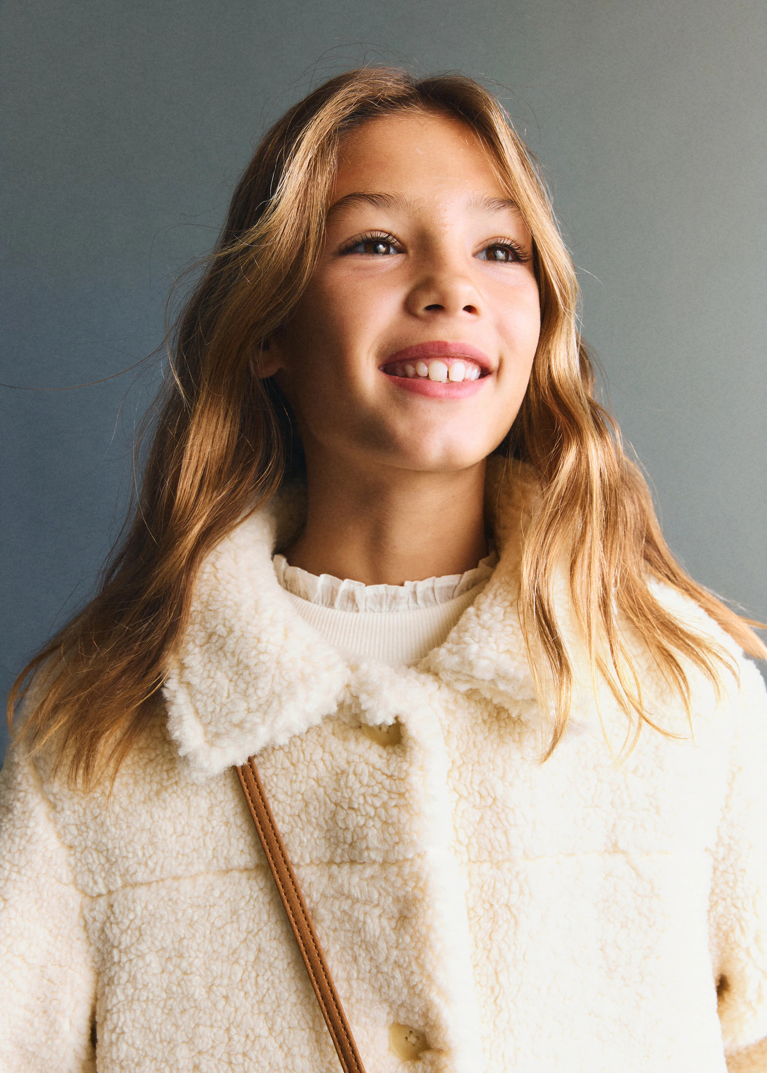 Shearling-effect coat - Kids | MANGO United Kingdom | MANGO (UK)