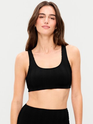 Ribbed Scoop-Neck Swim Top | Old Navy (US)
