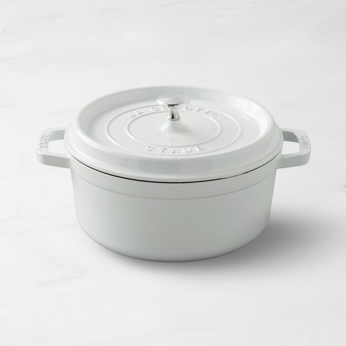 Staub Enameled Cast Iron Round Dutch Oven, 4-Qt., White | Williams-Sonoma
