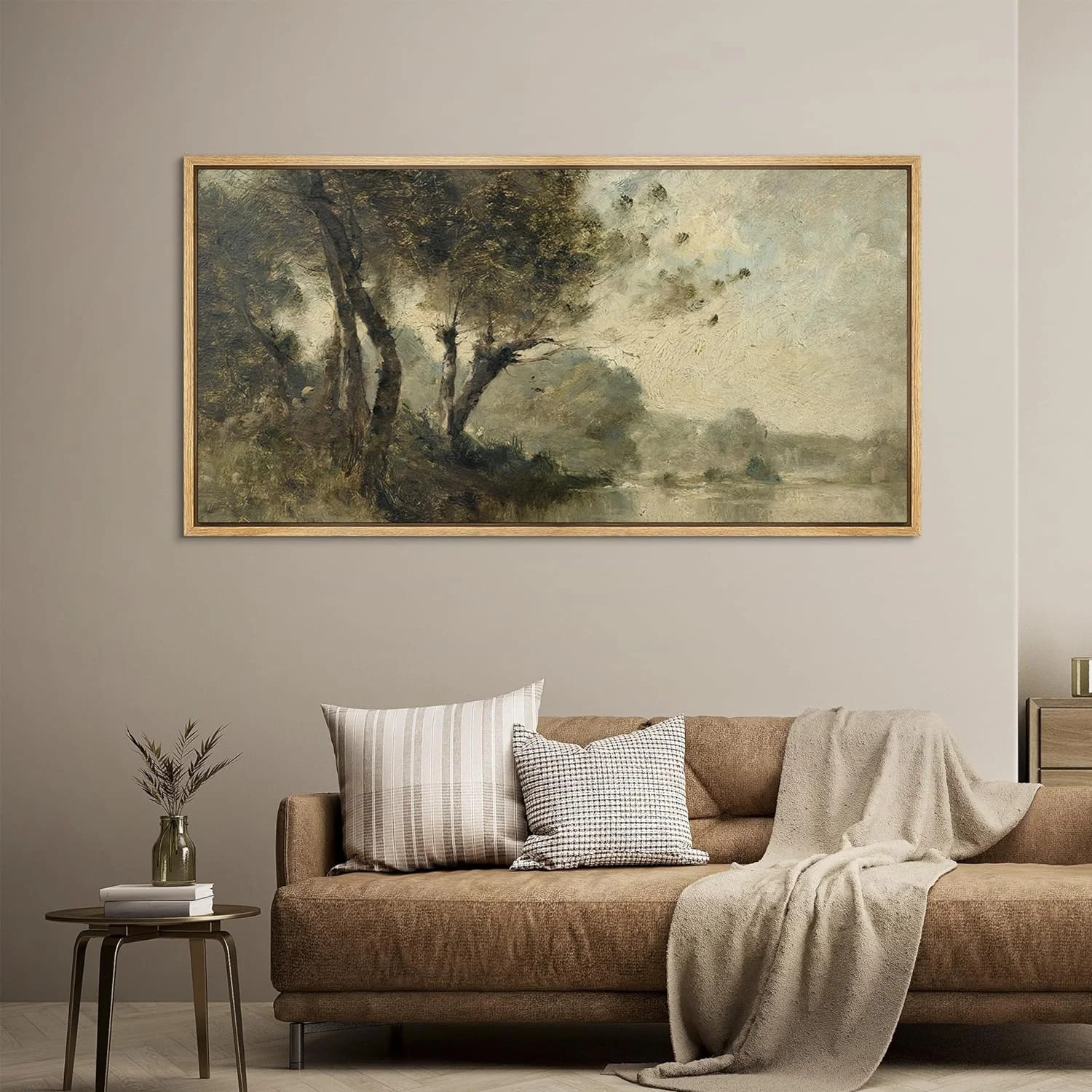 IDEA4WALL Extra Large Framed Canvas Print Wall Art Misty Forest Pathway Atmospheric Landscape Nat... | Walmart (US)