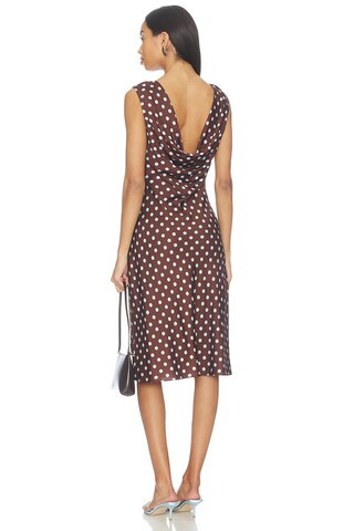 Santiago Midi Dress in Joelle Dot Brown | Revolve Clothing (Global)