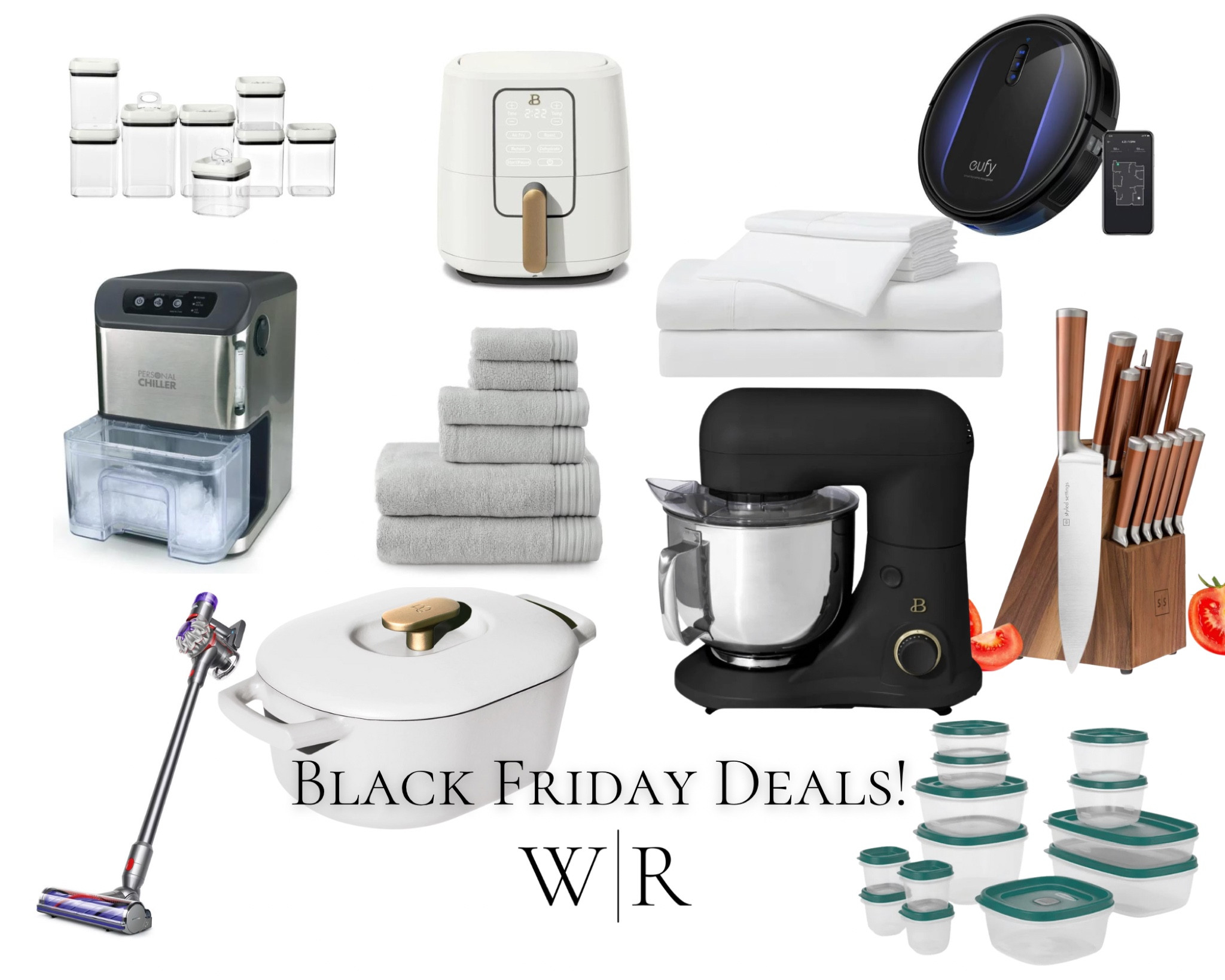 Black Friday Deals for the Home! Dyson cordless vacuum, eufy robot vacuum, towels, bedding, sheets, ice maker,  Tupperware, air fryer, knife set, mixer.  

#LTKHoliday #LTKCyberweek #LTKGiftGuide