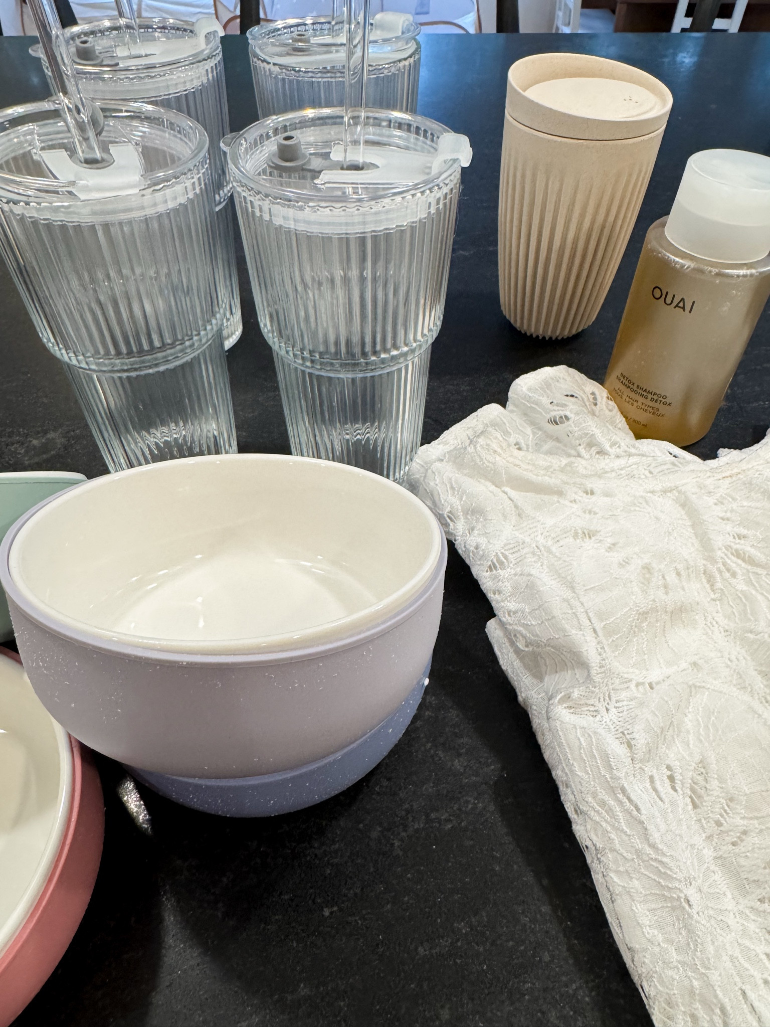 Recent Amazon order!

Kids dishes
Fluted glass cups with lids and straws
Best detox hair shampoo
Cute spring top 

 #LTKFindsUnder50 #LTKFamily #LTKHome