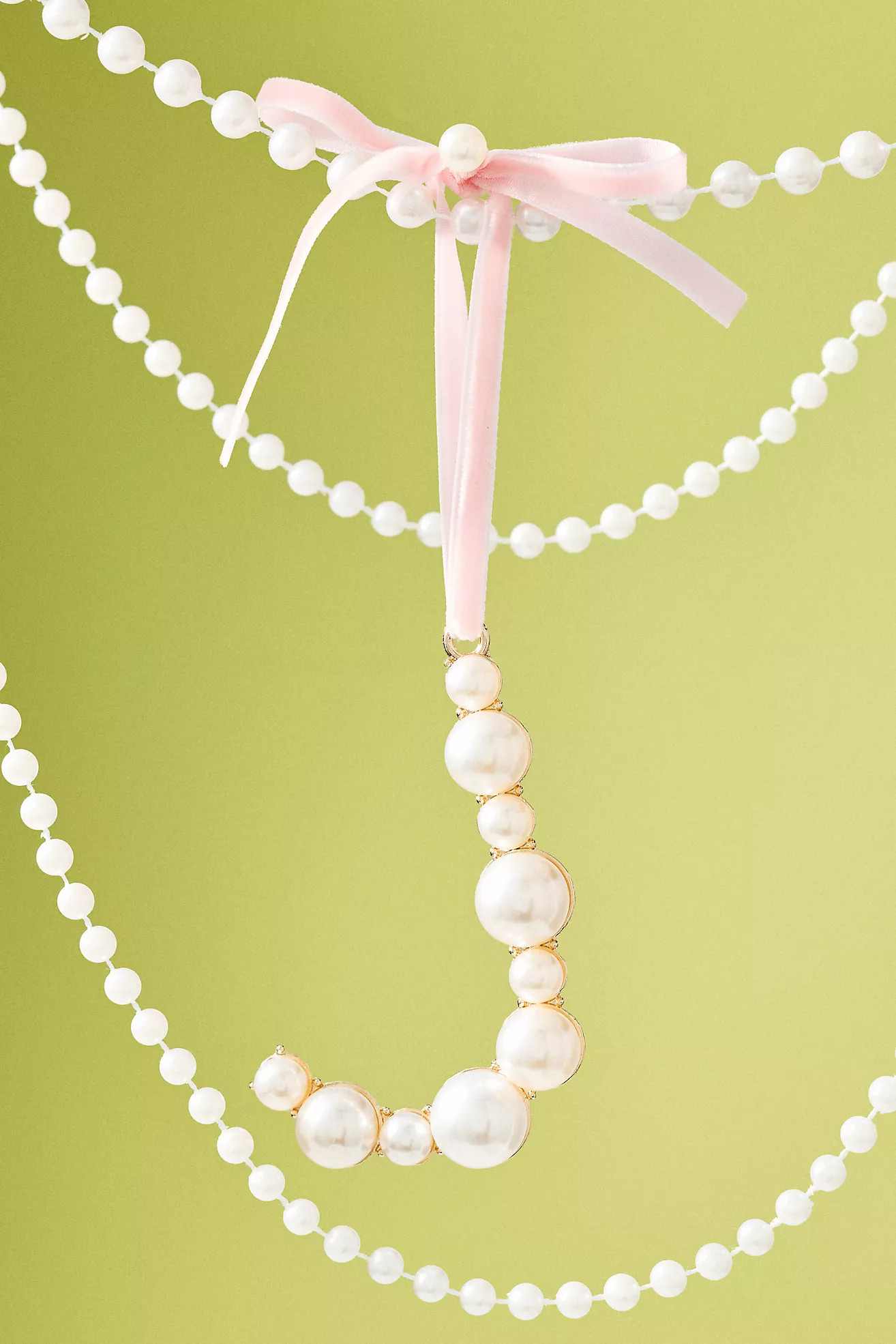 Pearl Monogram Ornament | Anthropologie (US)