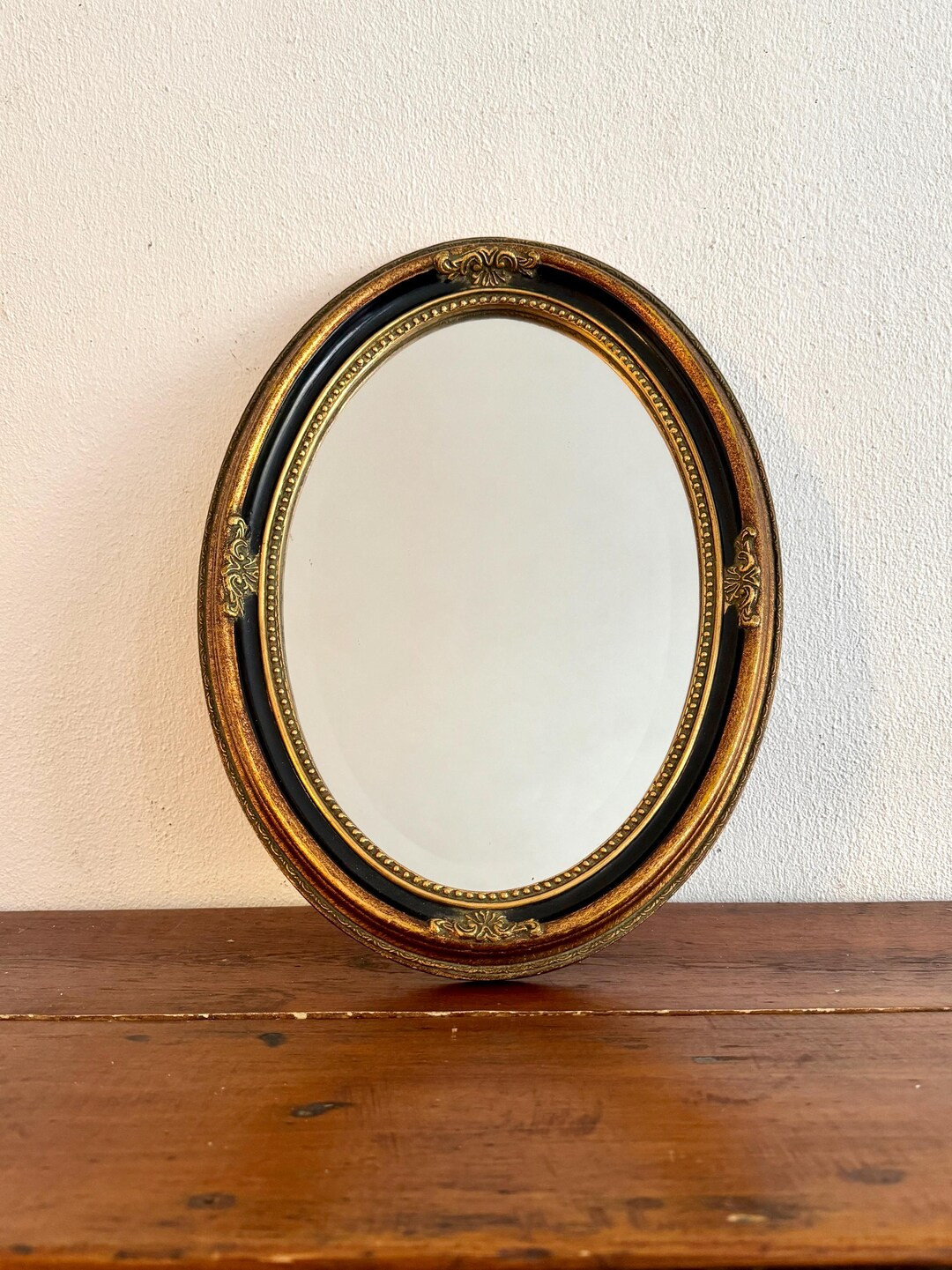 Vintage Gold Mirror, Gilded Gesso Mirror, Ornate Mirror, Vintage Oval Mirror, Hallway Mirror, Bro... | Etsy (US)