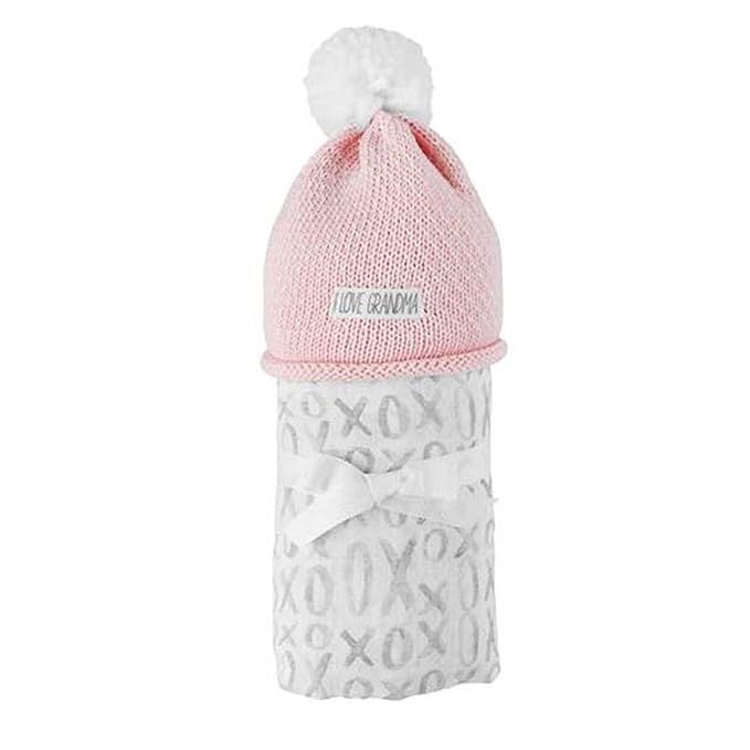 Mud Pie Grandma Swaddle and Hat, 2 Piece Set (Pink) | Amazon (US)