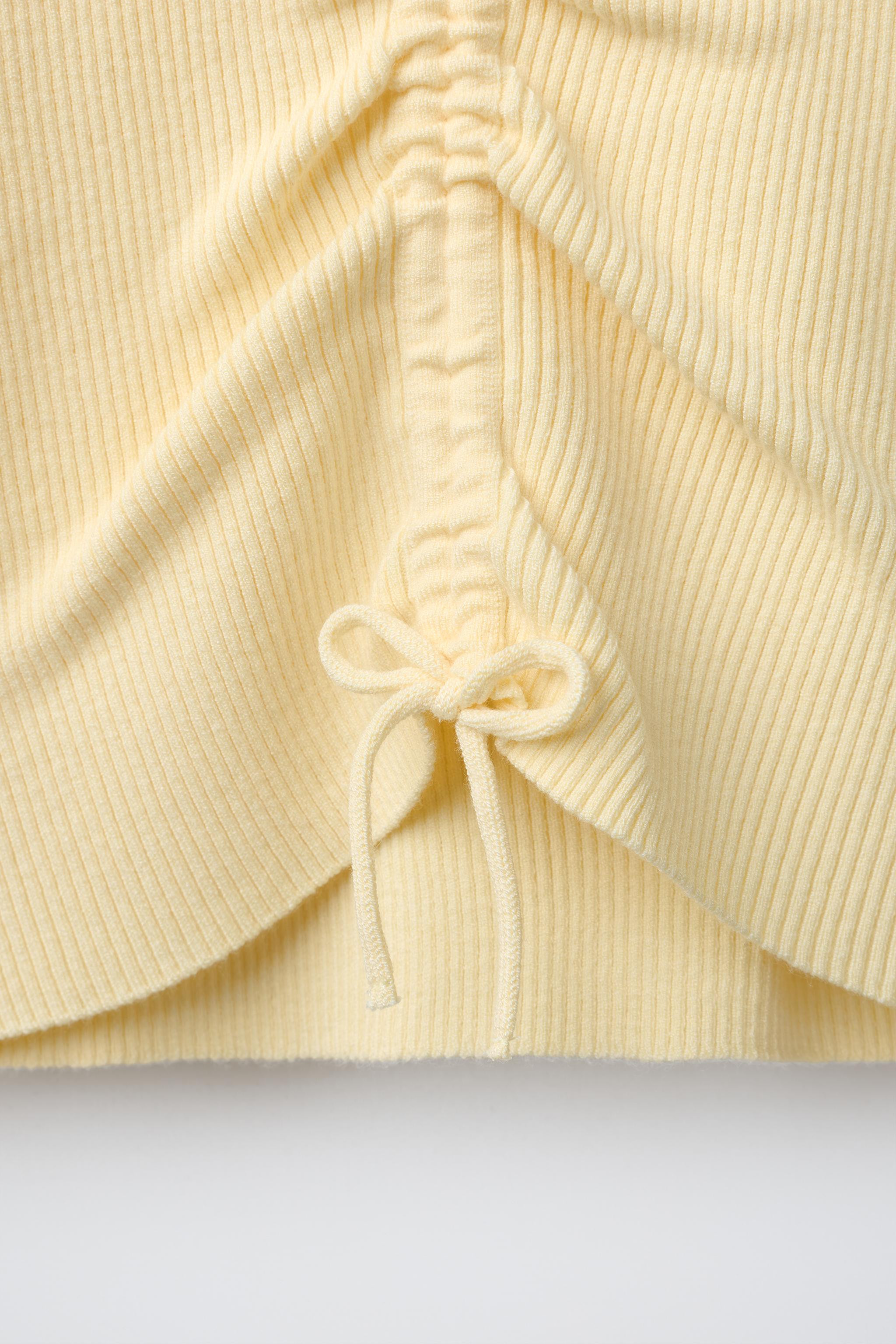 RUFFLED RIBBED SWEATER | Zara Canada