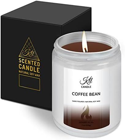 Coffee Bean Glass Jar Scented Candle, Home Decor Gifts, All Natural Soy Candle, Coffee Gifts for Wom | Amazon (US)