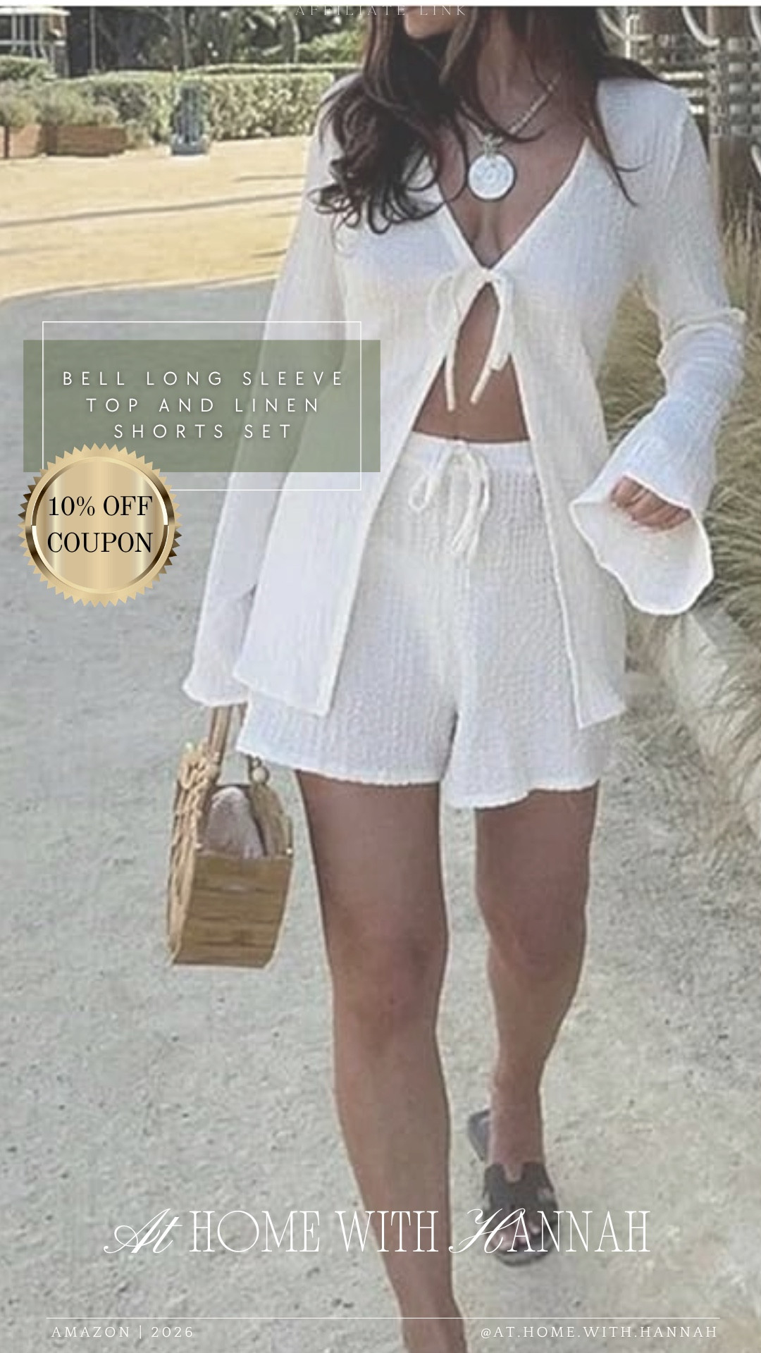 This bell sleeve top and linen shorts set is such a pretty vacation-style outfit for summer. It feels perfect for resort dinners, beach trips, brunch, graduation parties, bridal events, or warm-weather plans when you want something breezy but still elevated. The coupon detail makes it even better if it’s still showing.

If you’re shopping for:
• linen shorts set
• white two piece set
• vacation outfit
• resort wear outfit
• beach dinner outfit
• summer matching set
• bridal shower outfit
• Amazon fashion finds

This set is linked here if you want a polished summer outfit that still feels easy 🤍




••
linen shorts set • white two piece set • bell sleeve top • vacation outfit • resort wear outfit • beach dinner outfit • summer matching set • bridal shower outfit • Amazon fashion finds • summer event outfit • neutral vacation outfit • warm weather style

#LinenShortsSet #VacationOutfitIdeas #AmazonFashionFinds #ResortWear #SummerStyle
#ltkstyle #ltkfinds #ltkfashion

#LTKootd #LTKSeasonal #LTKTravel