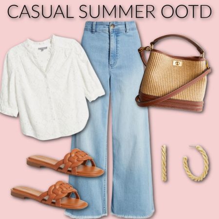 Casual Summer OOTD 
#whitetop
#jeansoutfit
#summerstyle 


#LTKFindsUnder100 #LTKStyleTip #LTKOver40