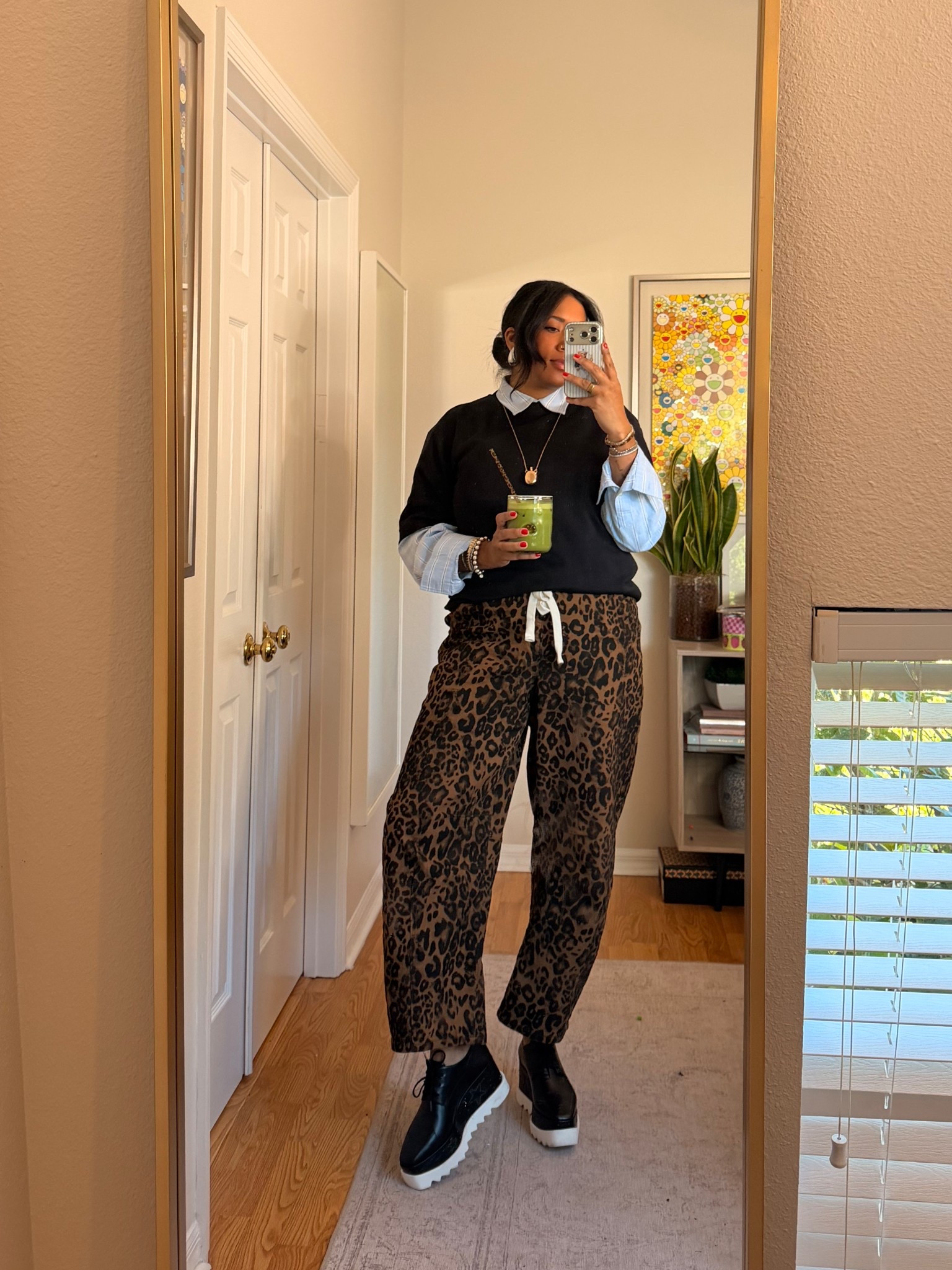 Dressing up a basic black tshirt by adding a button up shirt under. Easy way to elevate a t-shirt for the office! 

#LTKootd #LTKWorkwear