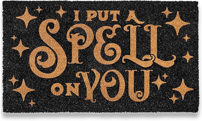 I Put a Spell on You Welcome Mat 30x17 Inch, Hocus Pocus Doormat Coir Fall | Non-Slip PVC Backing... | Amazon (US)