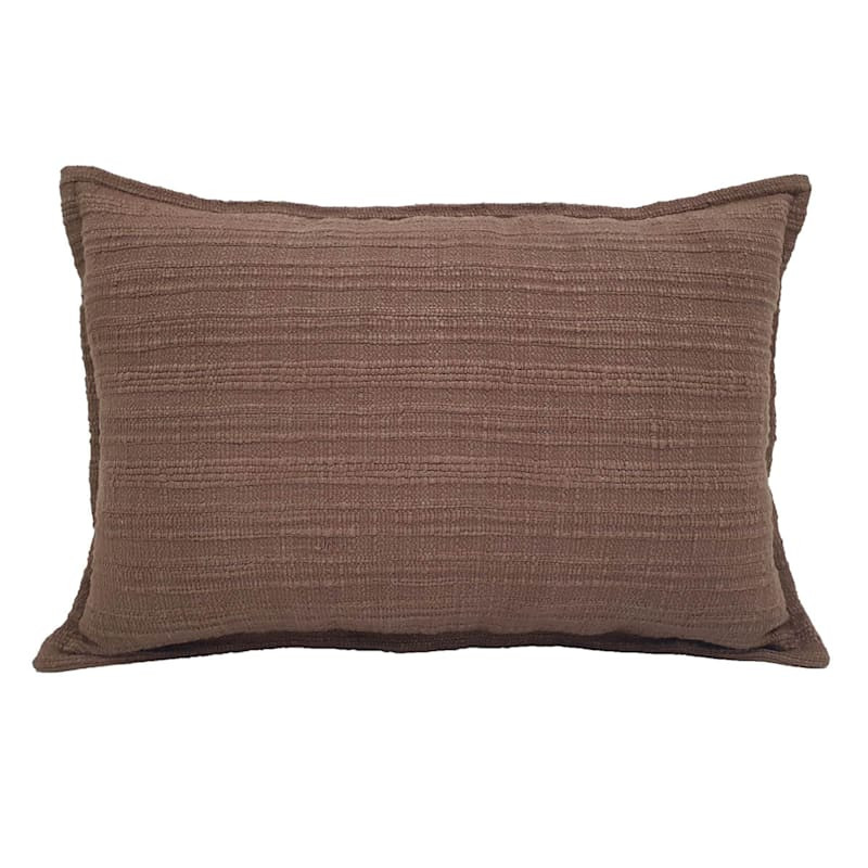 Brown Striped Slub Throw Pillow, 14x20 | At Home