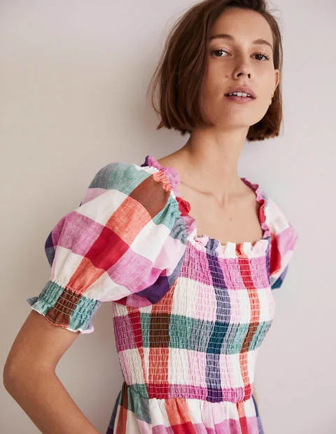 Smocked Bodice Midi Dress | Boden (US)