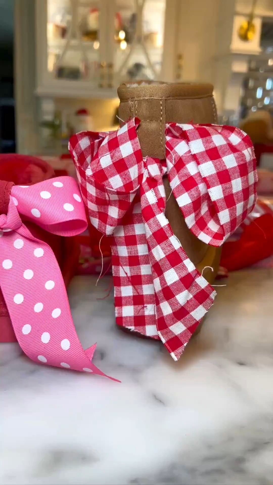 DIY custom boots. I chose to do Valentine colors, but you could do any ribbon you like

#LTKvlog #LTKKids #LTKValentine