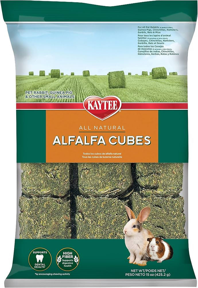 Kaytee Alfalfa Cubes for Rabbits and Guinea Pigs, 15 Oz | Amazon (US)