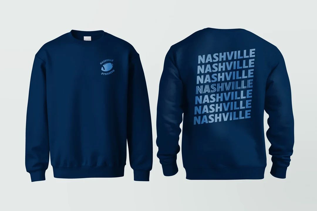 Nashville Football Sweatshirt - Etsy | Etsy (US)