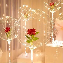 10pcs/Helium Floating Rose Balloon, Rose Flower Luminous Balloon, Flash Balloon, Suitable for Val... | Temu Affiliate Program