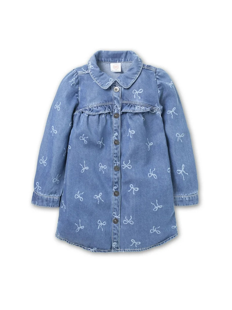 Wonder Nation Toddler Girl Denim Dress, Sizes 12 Months - 5T | Walmart (US)