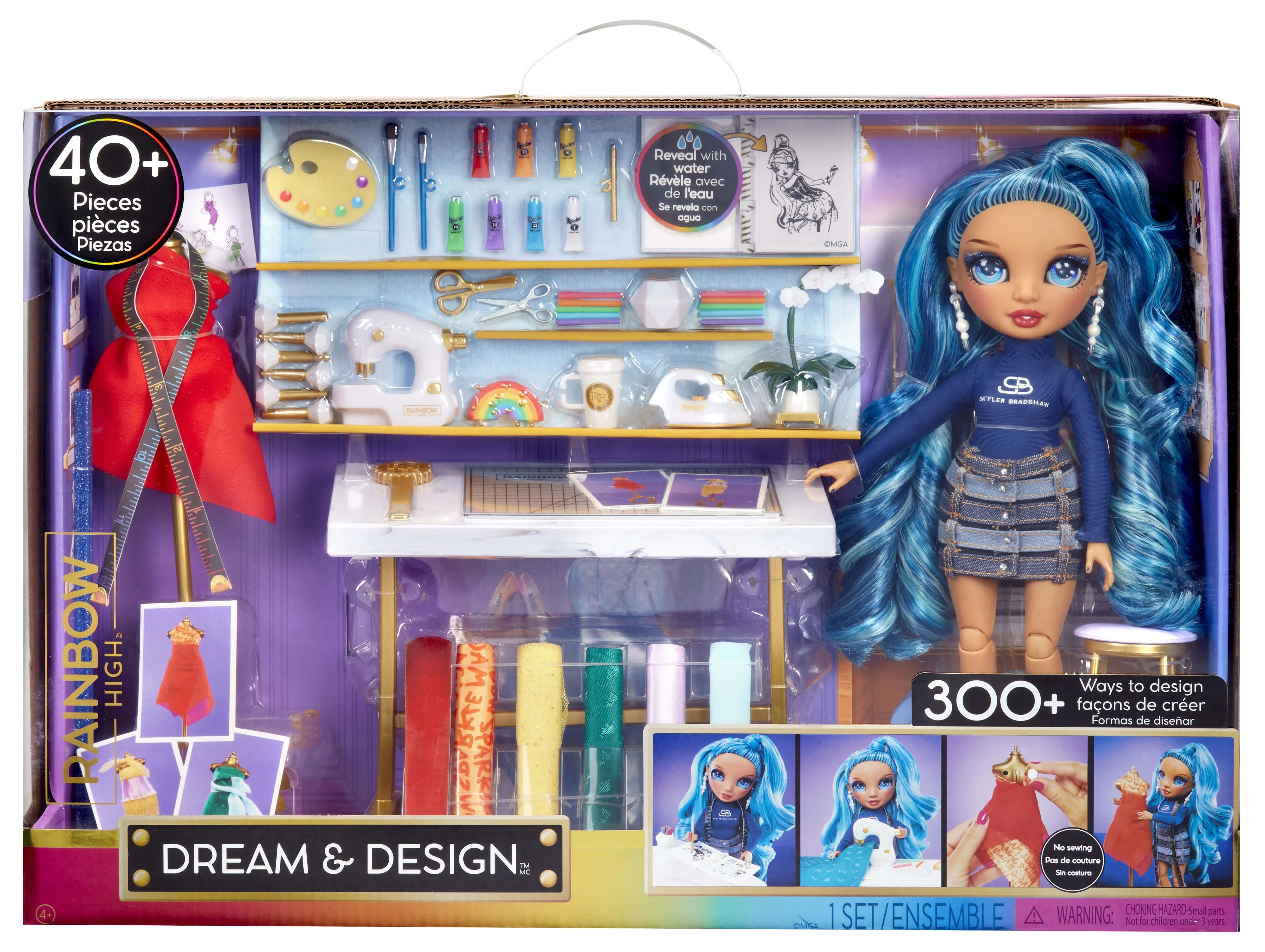 Rainbow High Dream & Design Fashion Studio Playset, Fashion Designer Playset with Exclusive Blue ... | Walmart (US)