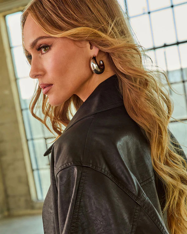 Night Life Crescent Moon Hoop Earrings | VICI