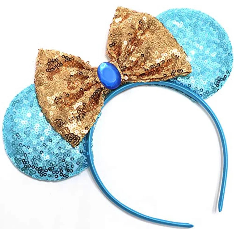 CLGIFT Jasmine Inspired Minnie Mouse Ears, Aladdin Inspired, Princess Jasmine,Rose Gold Mouse Ear... | Walmart (US)