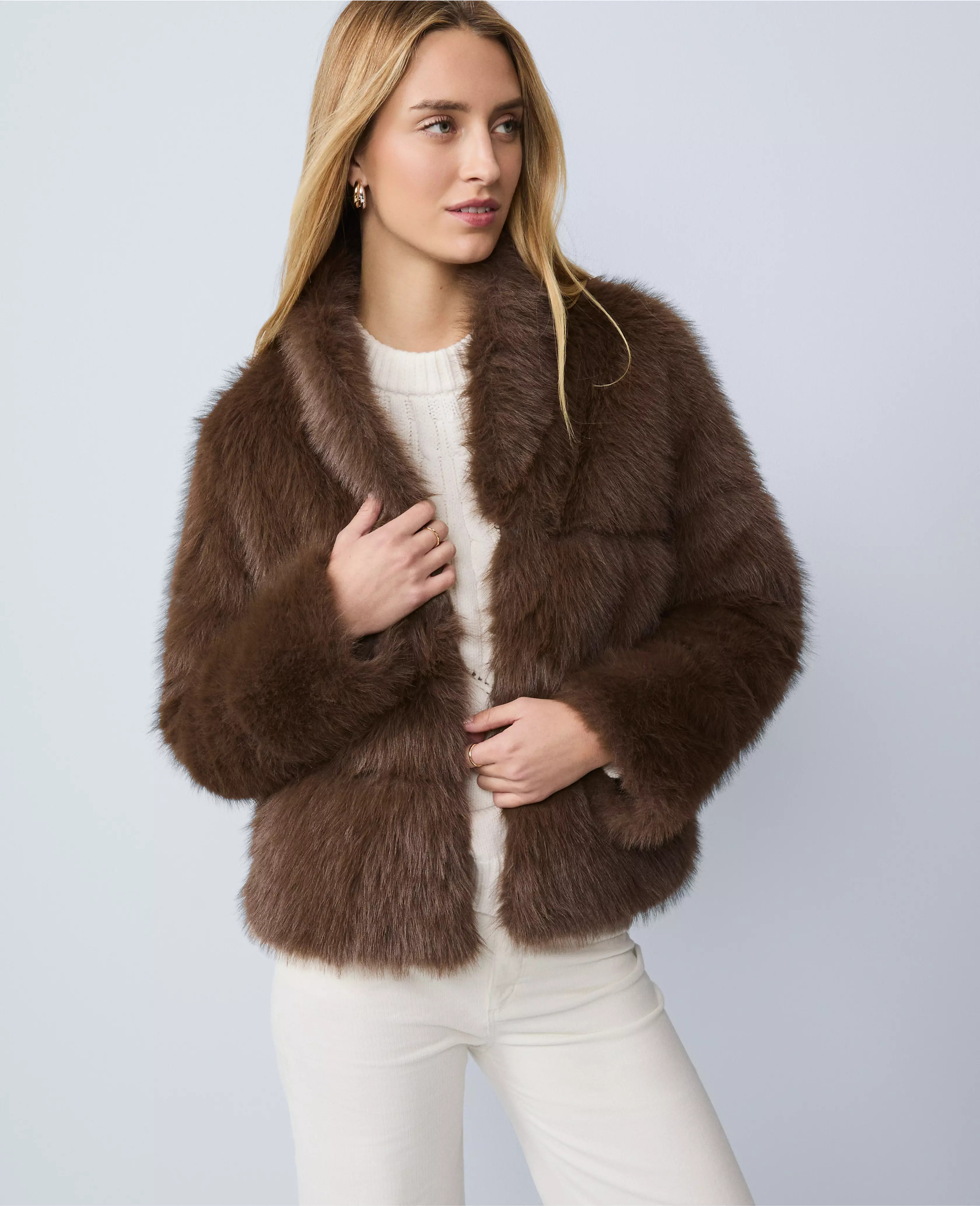 Weekend Collection Faux Fur Short Jacket | Ann Taylor