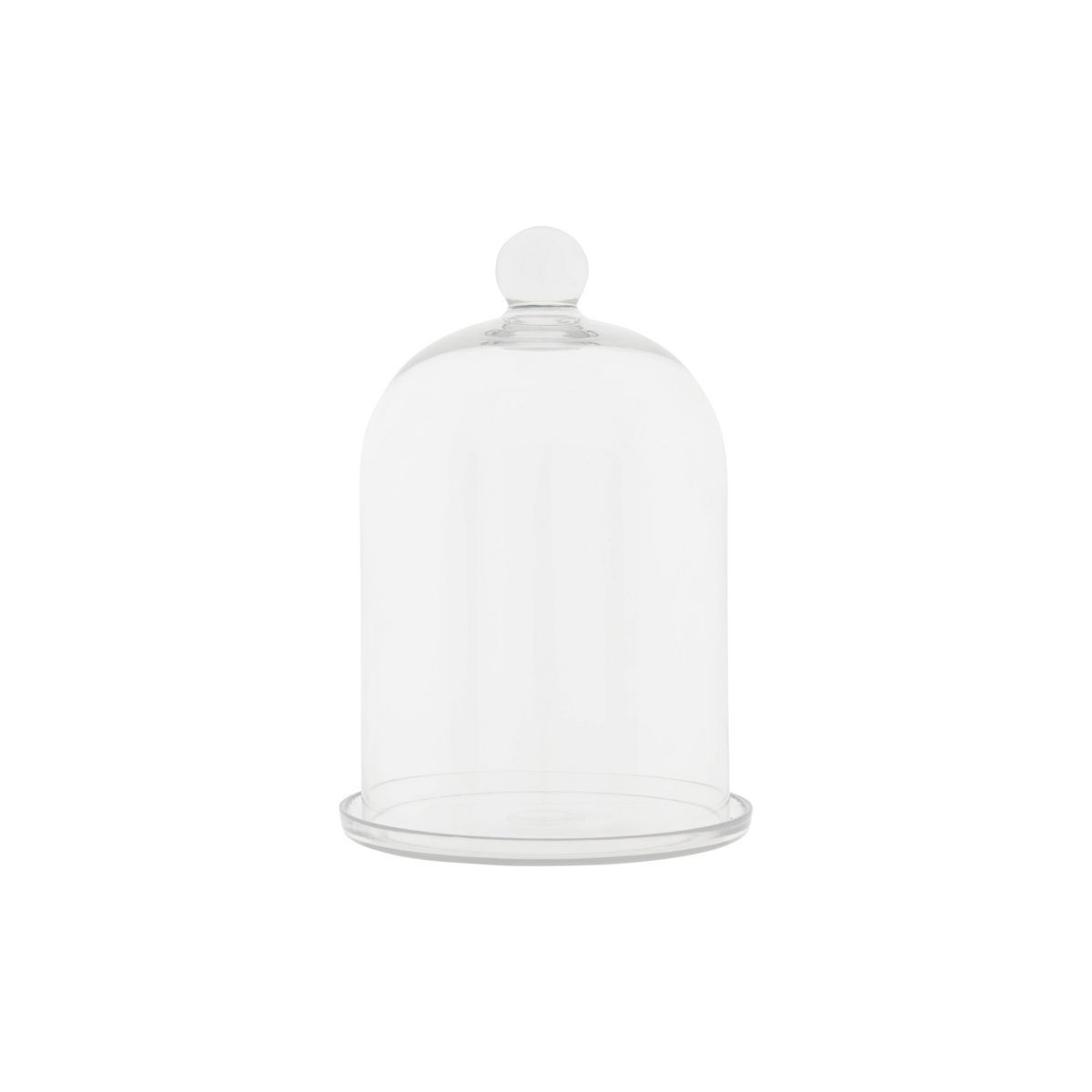 12" x 7.5" Glass Cloche with Glass Tray - Storied Home: Elegant Display Dome & Preservation Cover | Target