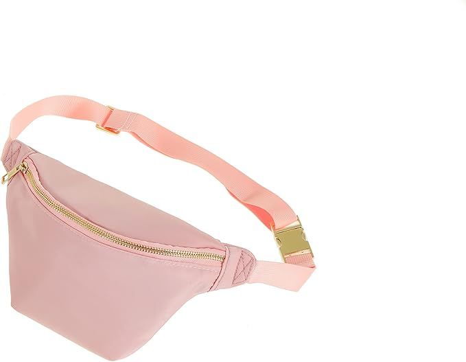 YogoRun Fanny Pack Bag Women Waist Pack Bag for Men Nylon (Pink) | Amazon (US)