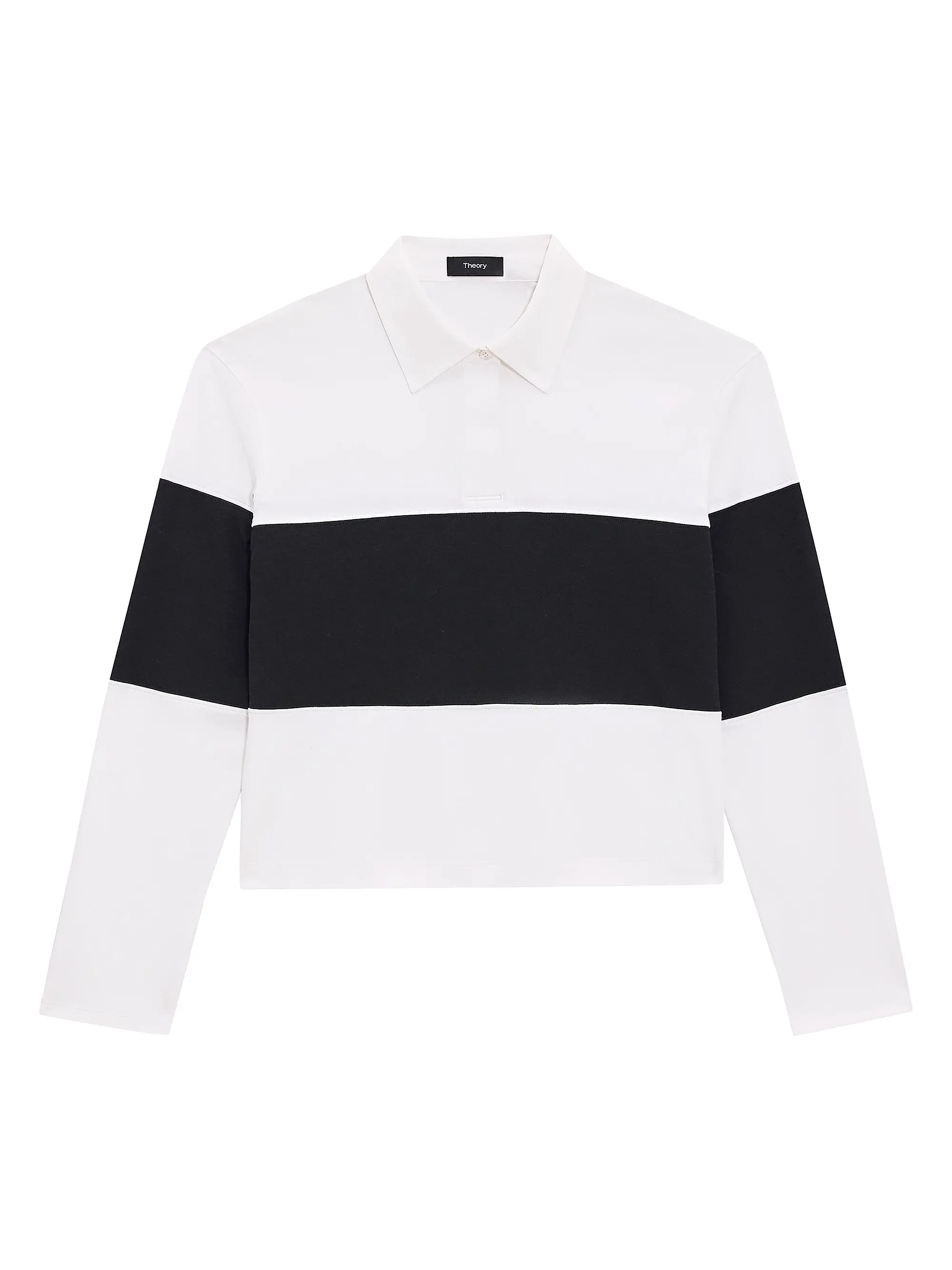 Striped Cotton Crop Polo Shirt | Saks Fifth Avenue