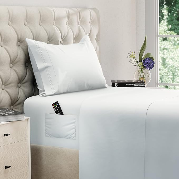 DREAMCARE Twin Sheets Set – 3pcs Cooling Sheets – up to 15” Deep Pocket Twin Sheet Set – ... | Amazon (US)
