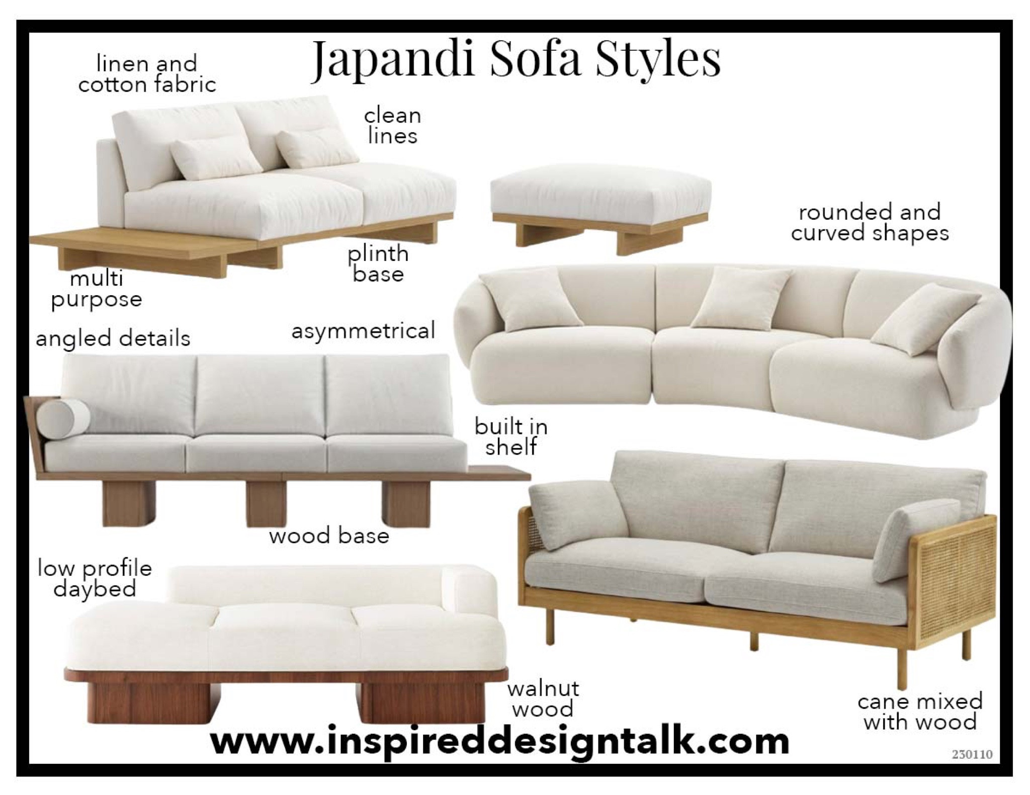Japandi Style Living Room Sofa Ideas // Neutral sofa, white couch, ivory couch, sectional couch, sofa with rattan, sofa with wood #furnishings #sofas #couches

#LTKstyletip #LTKhome #LTKover40