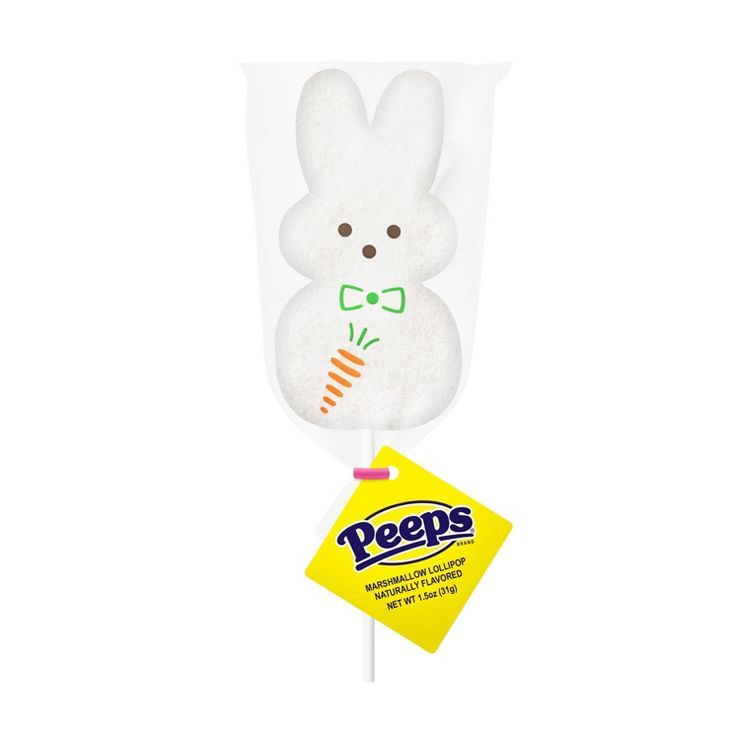 Peeps Easter White Marshmallow Bunny Lollipop - 1.5oz | Target