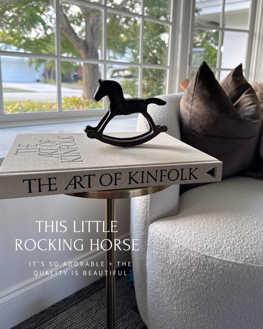 Cutest little rocking horse figurine / neutral coffee table book 

#LTKFindsUnder50 #LTKHome #LTKSeasonal