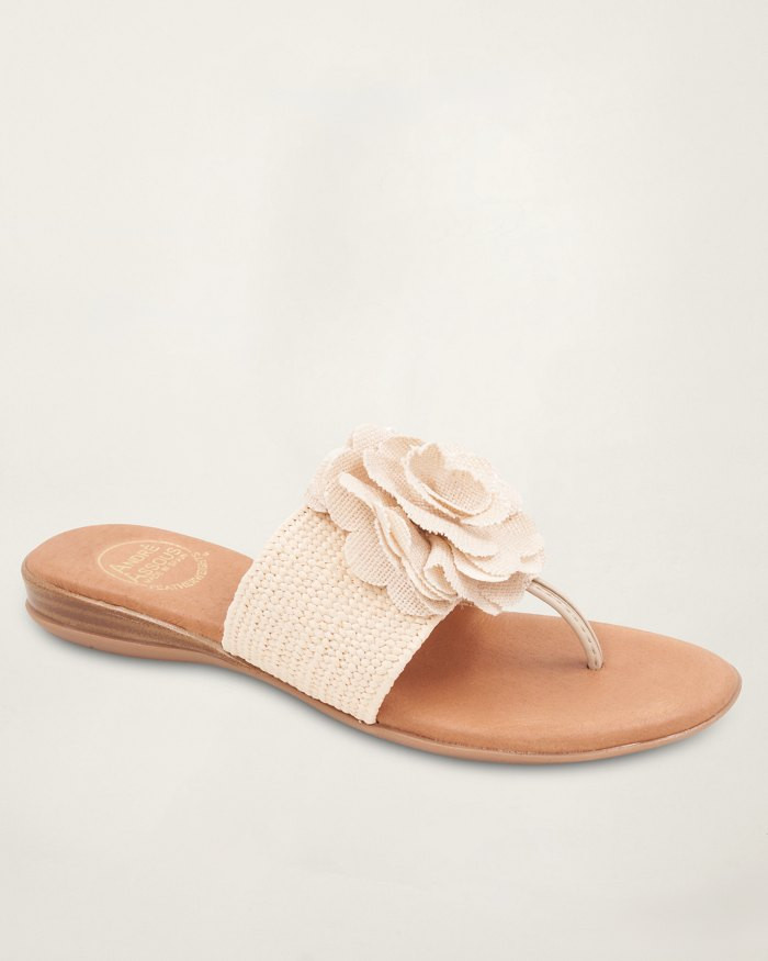 André Assous Nara Natural Stretch-Raffia Featherweights™ Sandals | Tommy Bahama
