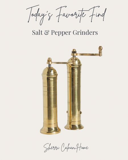 Brass salt and pepper grinders 

#LTKhome #LTKunder100 #LTKFind