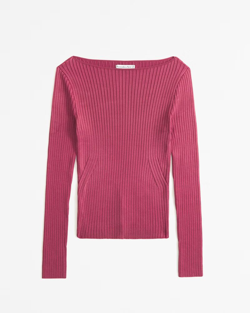 Women's Glossy Slash Sweater Top | Women's New Arrivals | Abercrombie.com | Abercrombie & Fitch (US)